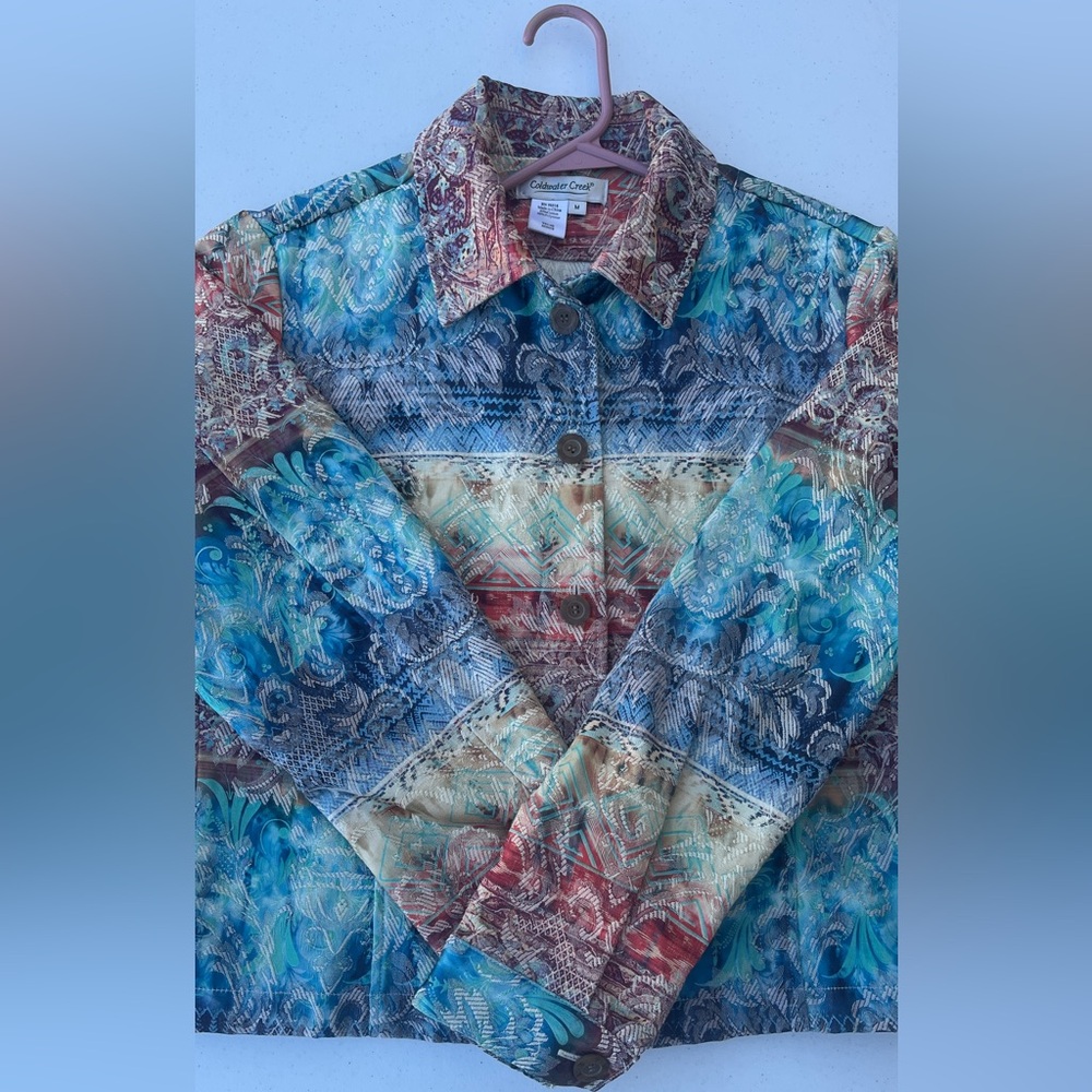 Coldwater Creek Multicolor Paisley Jacket